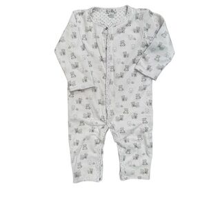 Kissy Kissy Organic Cotton Infant Onesie Grey Unisex Bears